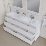 Alya Bath Paterno 72 inch Double Bathroom Vanity, White 5