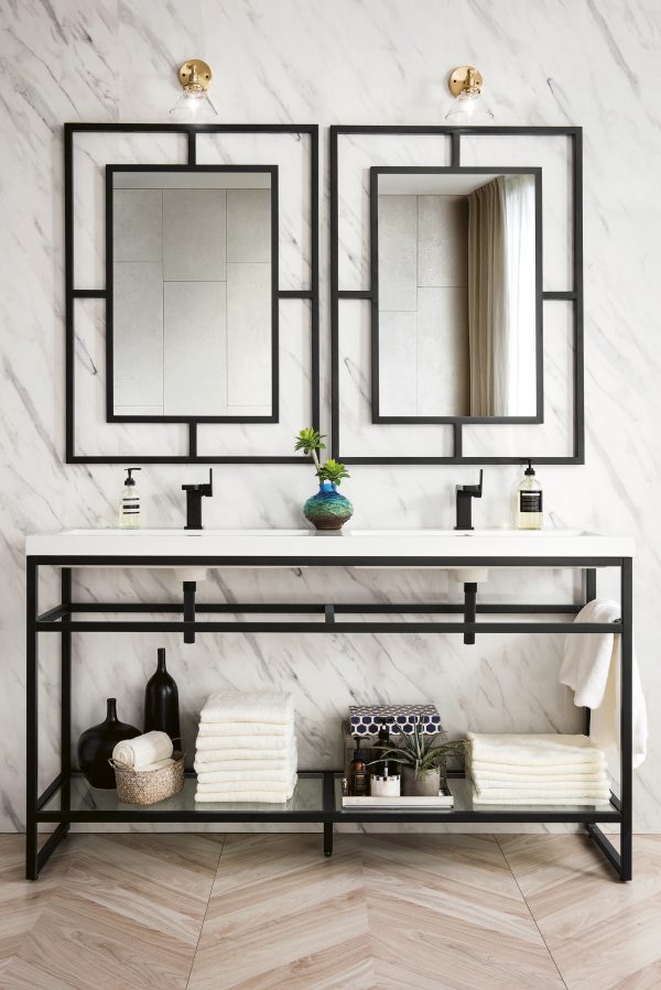 Boston 63" Double Bathroom Vanity, Matte Black Boston 63" Double Bathroom Vanity, Matte Black