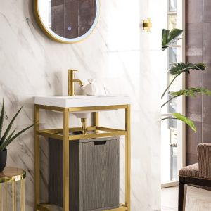 gold bathroom vanity