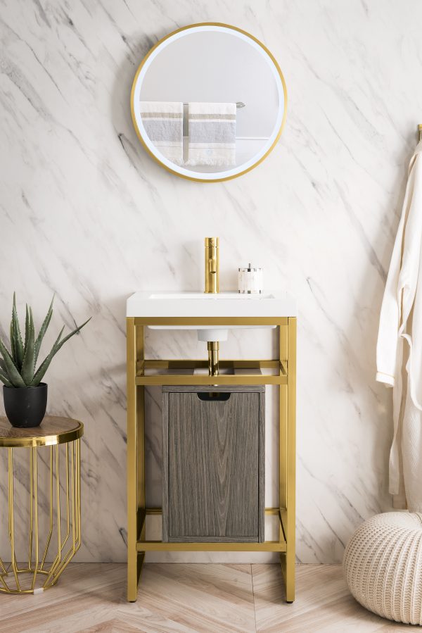 gold bathroom vanity