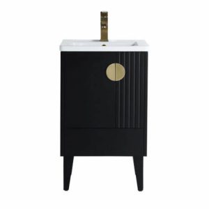 Venezian 20" Small Bathroom Vanity Black Matte