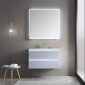 Jena 36 inch Wall Mount Vanity with LED Lights Light Gray