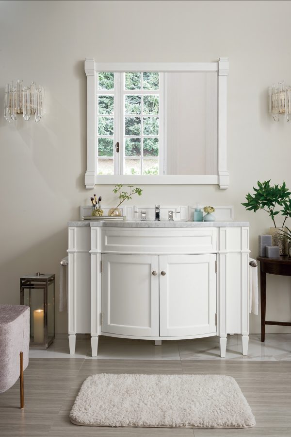 Brittany 46 inch Bathroom Vanity in Bright White