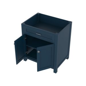 Norwalk 30 Inch Bathroom Vanity Cabinet Without Top, Blue