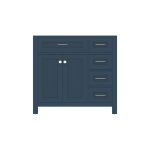 Norwalk 36 Inch Bathroom Vanity Cabinet w/Drawers Without Top, Blue