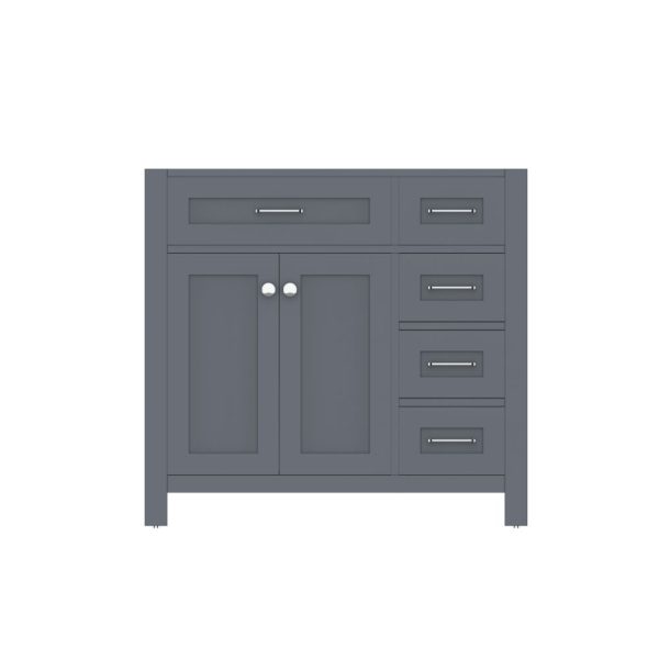 Norwalk 36 inch Bathroom Vanity Cabinet w/ Drawers Without Top, Gray