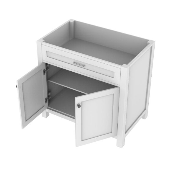Norwalk 36 Inch Bathroom Vanity Cabinet Without Top, White
