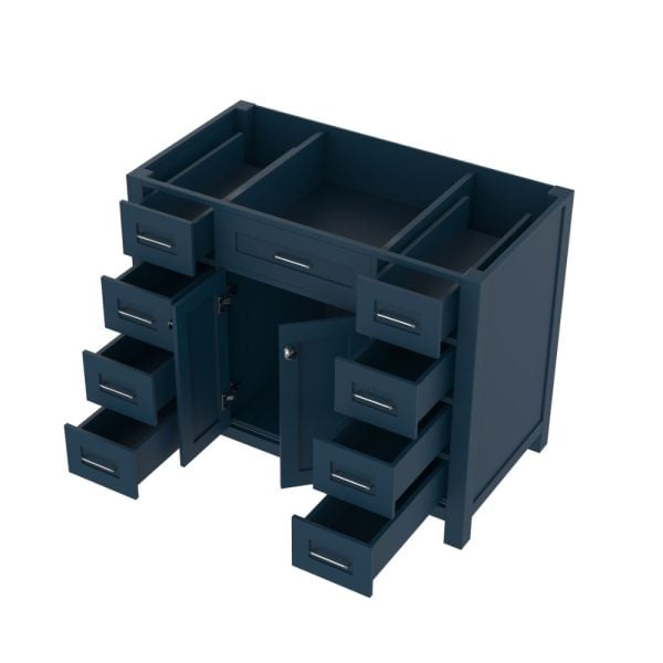 Norwalk 42 Inch Bathroom Vanity Cabinet Without Top, Blue