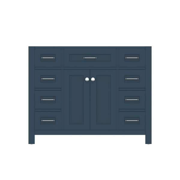 Norwalk 42 Inch Bathroom Vanity Cabinet Without Top, Blue