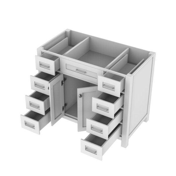 Norwalk 42 Inch Bathroom Vanity Cabinet Without Top, White