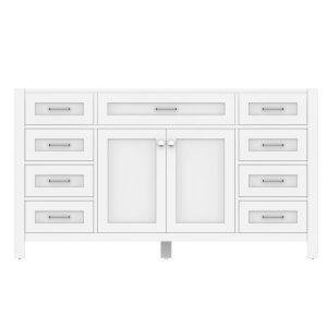 Norwalk 60 Inch Single Bathroom Vanity Cabinet Without Top, White