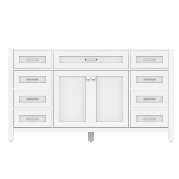 Norwalk 60 Inch Single Bathroom Vanity Cabinet Without Top, White
