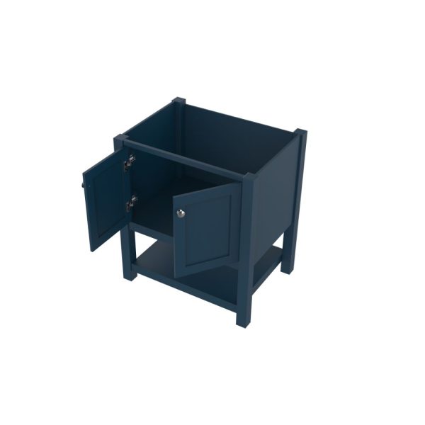 Wilmington 30 Inch Bathroom Vanity Cabinet Without Top, Blue