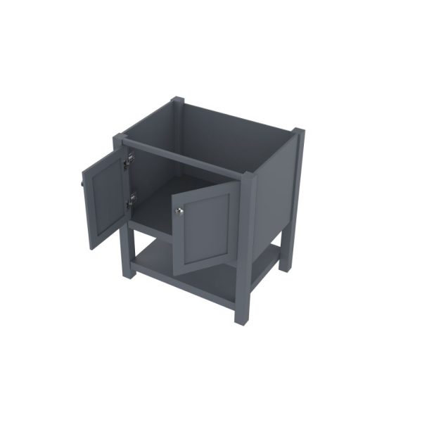 Wilmington 30 Inch Bathroom Vanity Cabinet Without Top, Gray
