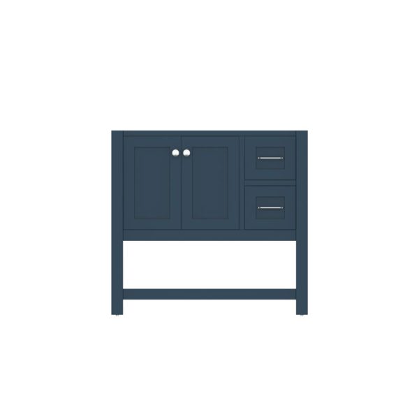 HE-102-36_B-3 Wilmington 36 Inch Bathroom Vanity Cabinet Without Top, Blue