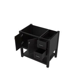 Wilmington 36 Inch Bathroom Vanity Cabinet Without Top, Espresso