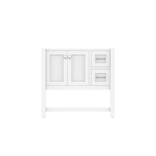 Wilmington 36 Inch Bathroom Vanity Cabinet Without Top, White
