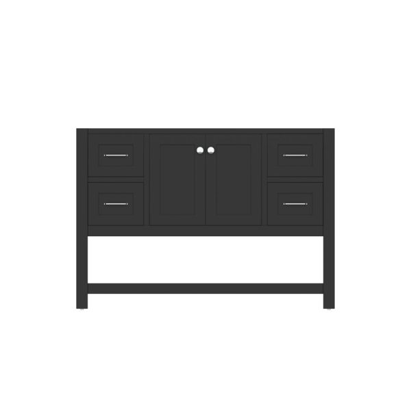 Wilmington 48 Inch Bathroom Vanity Cabinet Without Top, Espresso