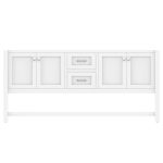 Wilmington 72" Double Bathroom Vanity Cabinet Without Top, White