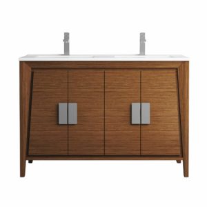 Imperial II Modern Double Bathroom Vanity 48" in Wheat