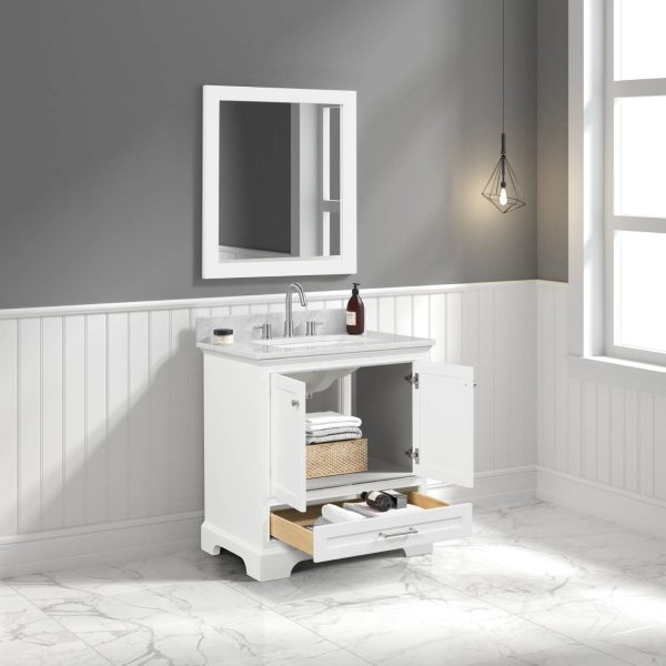 Copenhagen 30 inch Bathroom Vanity Cabinet In Matte White - No Top
