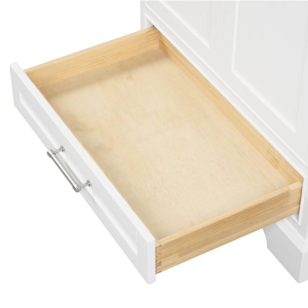 Copenhagen 30 inch Bathroom Vanity Cabinet In Matte White - No Top