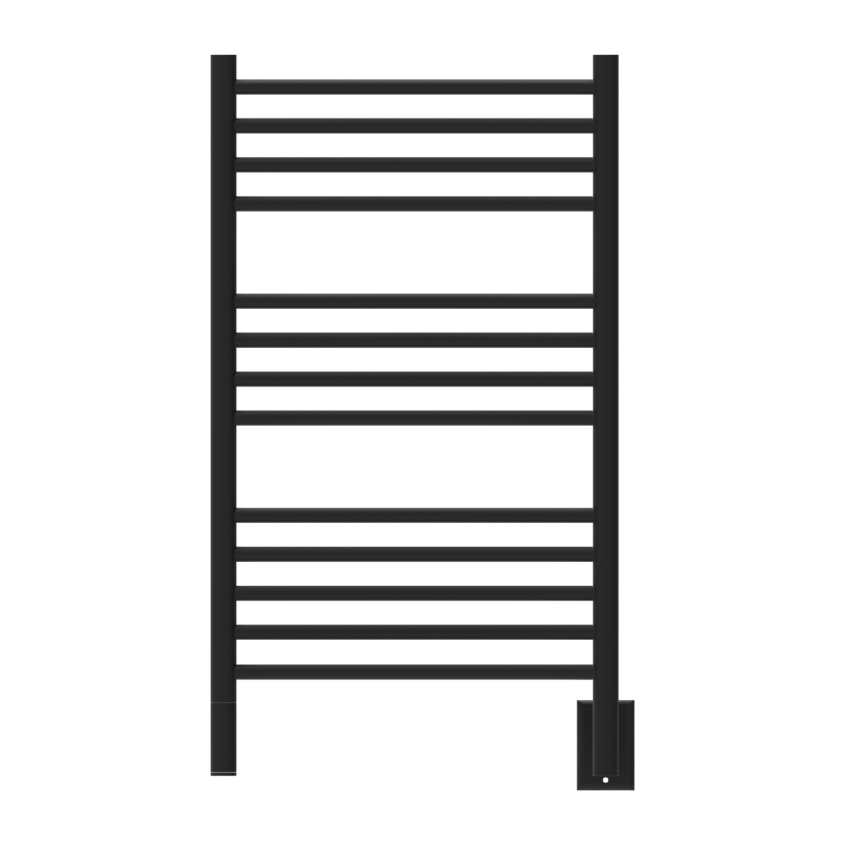Jeeves Model C Straight 13 Bar With Towel Warmer Matte Black