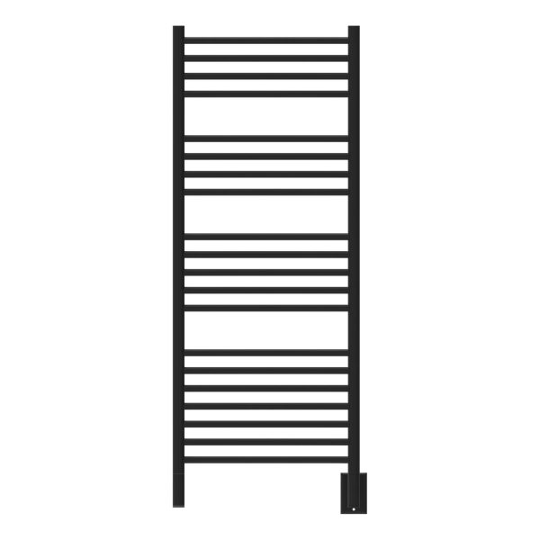 Jeeves Model D Straight 20 Bar Hardwired Towel Warmer in Matte Black