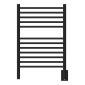 Jeeves Model E Straight 12 Bar Hardwired Towel Warmer in Matte Black