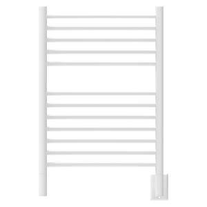 Jeeves Model E Straight 12 Bar Hardwired Towel Warmer in White