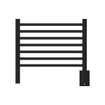 Jeeves Model H Straight 7 Bar Hardwired Towel Warmer in Matte Black