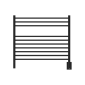 Jeeves Model K Straight 10 Bar Hardwired Towel Warmer in Matte Black