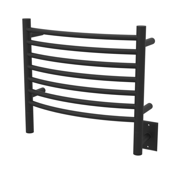 Jeeves Model H Curved 7 Bar Hardwired Towel Warmer in Matte Black