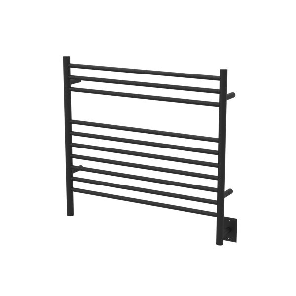 Jeeves Model K Straight 10 Bar Hardwired Towel Warmer in Matte Black