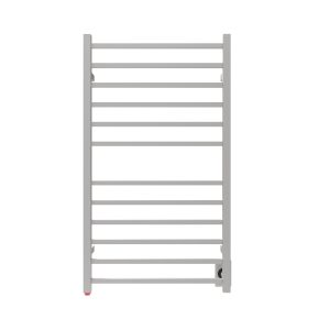 Radiant Large Hardwired Square 12 Bar Towel Warmer in Brushed