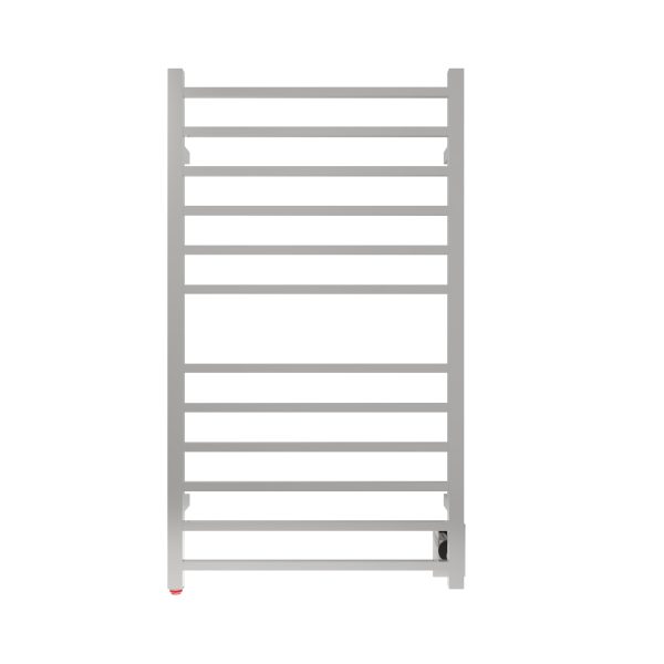 Radiant Large Hardwired Square 12 Bar Towel Warmer in Polished