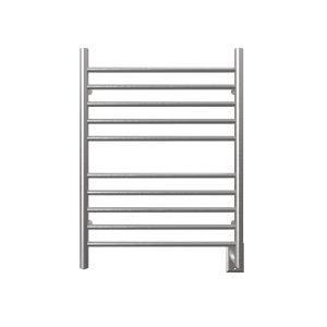 Radiant Hardwired Straight 10 Bar Towel Warmer in Brushed