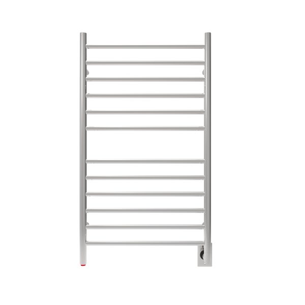 Radiant Large Hardwired Straight 12 Bar Towel Warmer in Polished