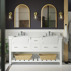 Stylish and practical farmhouse bathroom vanity