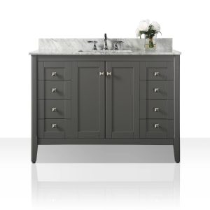 Shelton 48 In. Bath Vanity in Sapphire Gray with Brushed Nickel Hardware