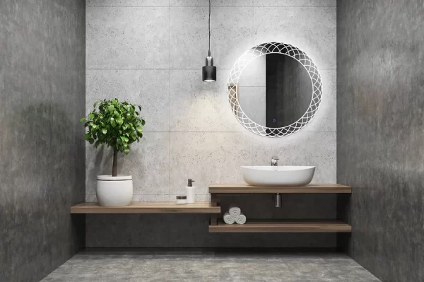 Frost 36 Inch Round LED Lighted Bathroom Mirror