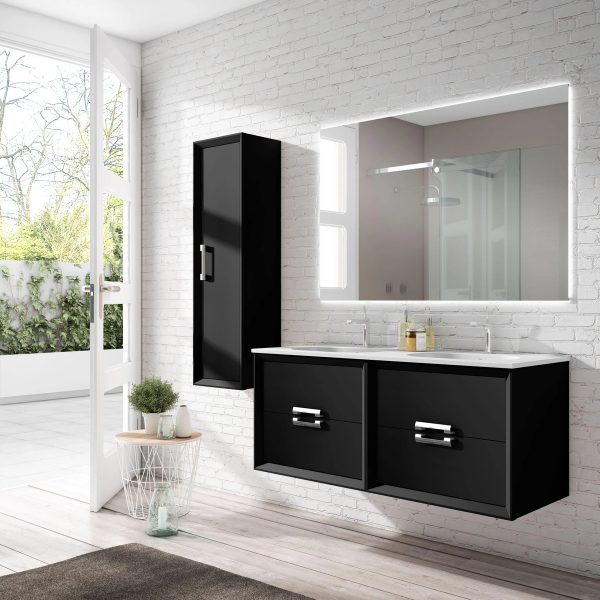 48 inch double wall mount bathroom vanity