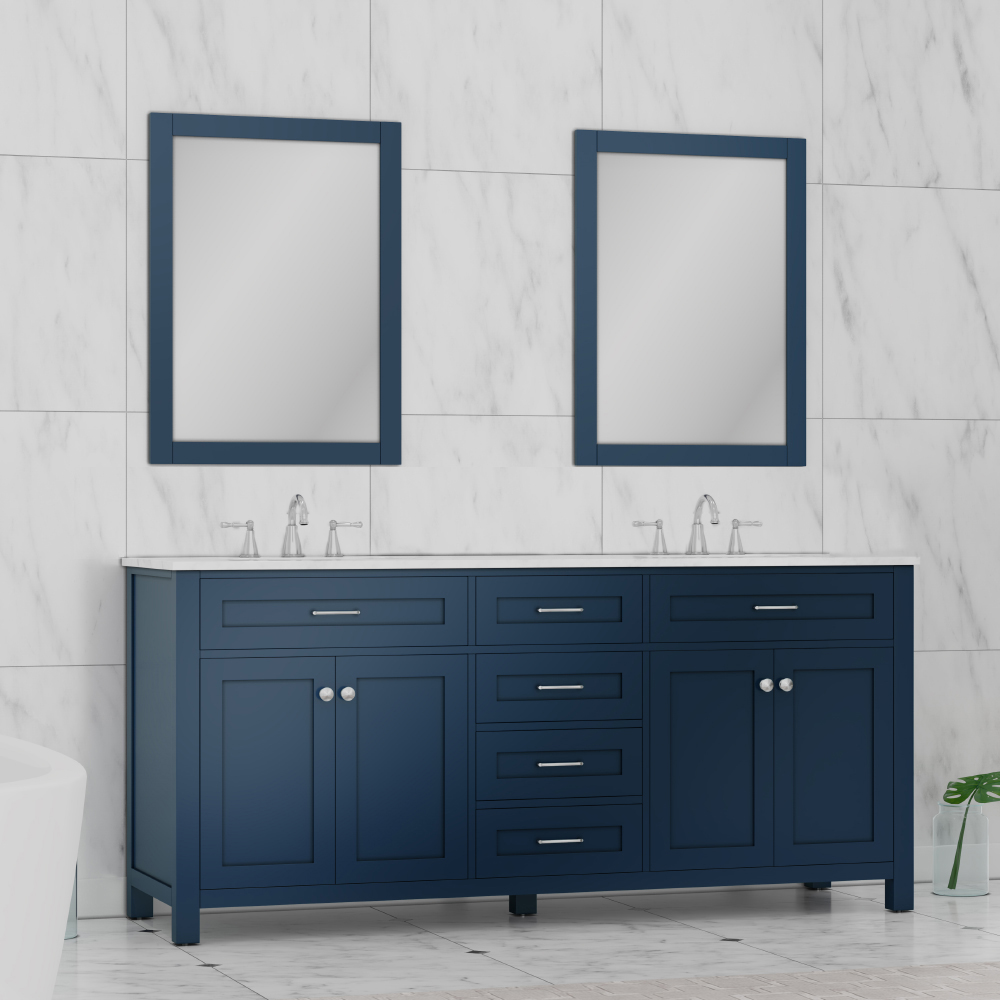 blue bathroom vanities