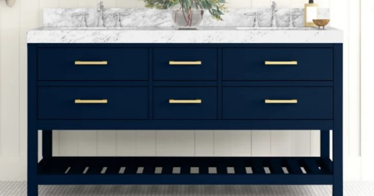 blue bathroom vanities