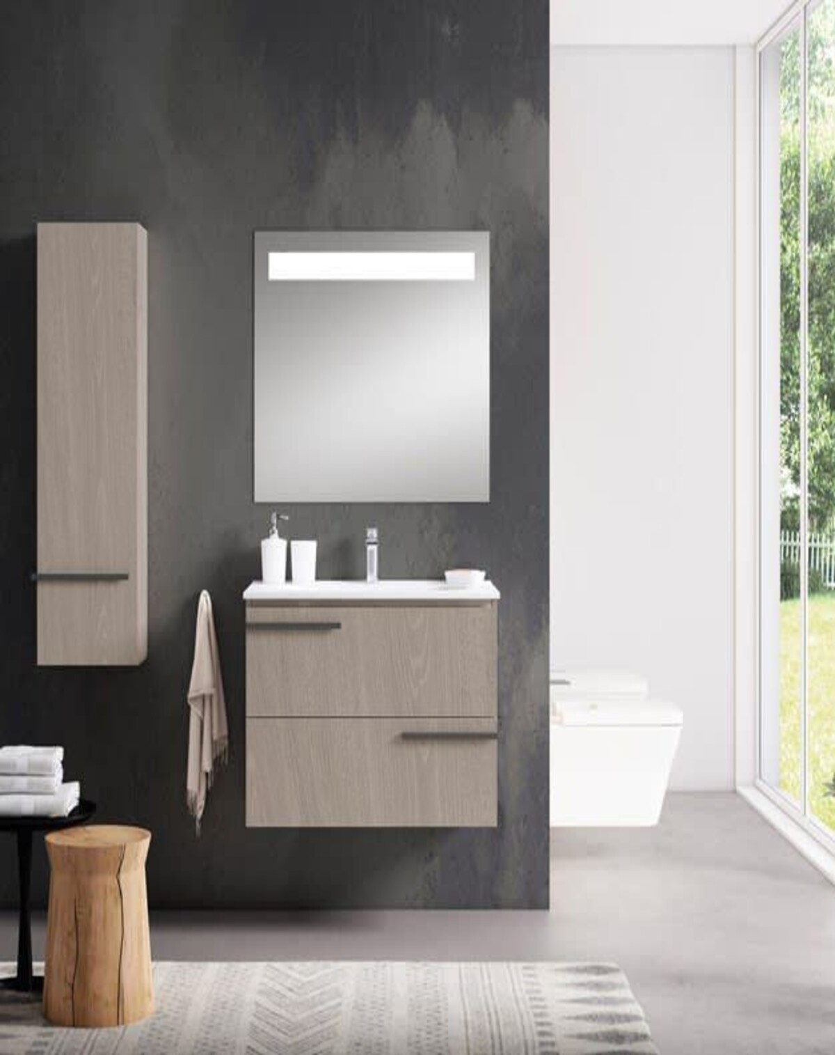 Scala 32 inch Wall Mount Bathroom Vanity With Sink