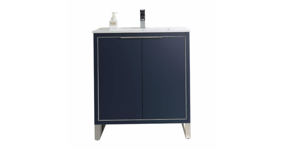 blue bathroom vanities