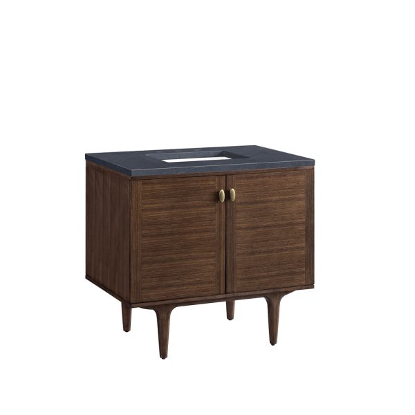 Amberly 36" Bathroom Vanity In Mid-Century Walnut With Charcoal Top