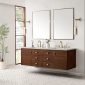 A modern bathroom features the Amberly 72