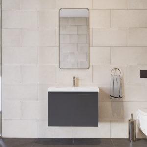 Prato 30" Wall Mount Bathroom Vanity In Gray