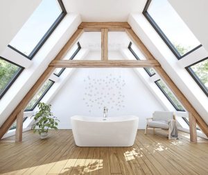 White and Wood bathroom
